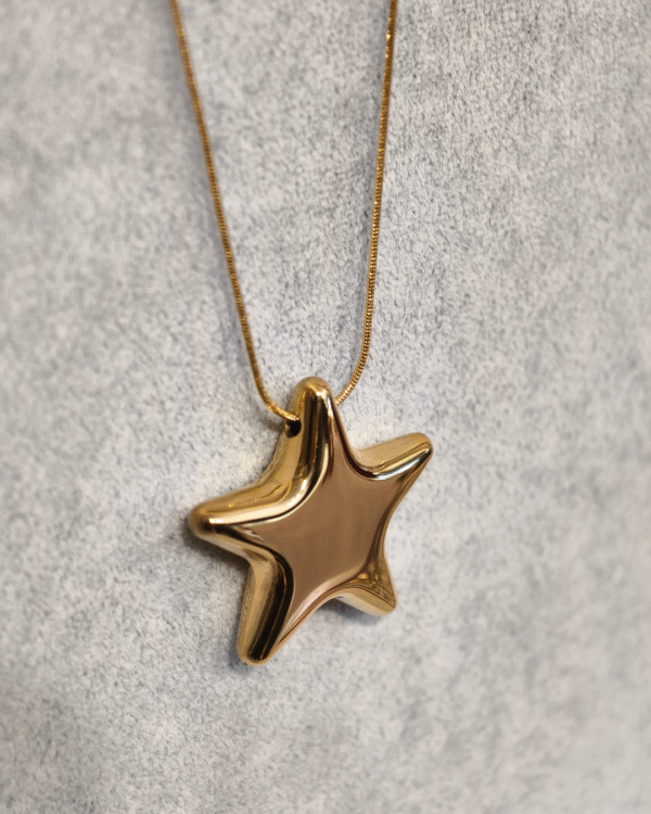 YILDIZ MODERN ÇELİK KOLYE